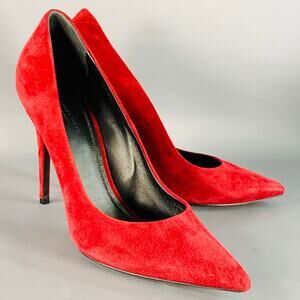 ALEXANDER WANG Size 9 Annika Red Oxblood Suede Pointed Toe Stiletto Pumps